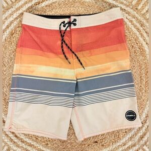 🌾 O'Neill Red and Orange Board Shorts Retro Swimwear